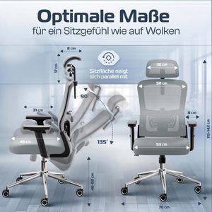 Produktbild für Bürostuhl CLOUVOU BrightSeat