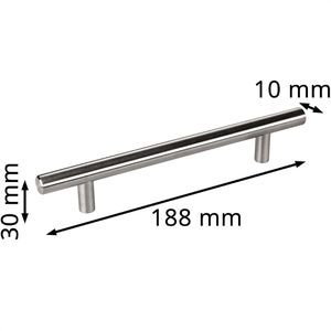 Produktbild für Möbelgriffe SO-TECH G10, silber, aus Edelstahl