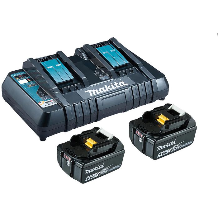 Makita Power Source Kit - 2x 4Ah Akkus Mit Ladegerät & Koffer