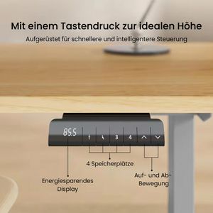 Produktbild für Schreibtischgestell FlexiSpot E1S-Pro, 4 Memoryspeicher