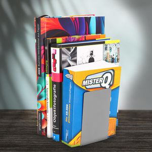 Produktbild für Buchstütze Alco 4301-29, schmal, grau