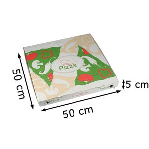 Produktbild für Pizzakarton Papstar pure 84696, 50 x 50 cm