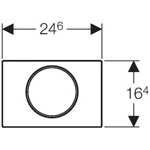 Produktbild für Betätigungsplatte Geberit Sigma10, aus Kunststoff, für WC