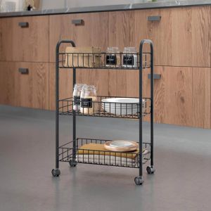 Produktbild für Nischenregal Metaltex Lugano Lava, 344503000, mit Rollen