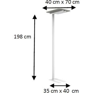 Produktbild für Stehlampe Unilux Nexus, LED, weiß, 198 cm