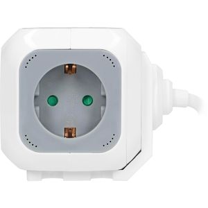 Produktbild für Steckdosenwürfel Orno OR-AE-13247, weiß / grau