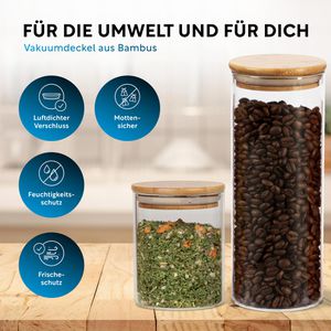 Produktbild für Vorratsglas Clidor mit Bambusdeckel