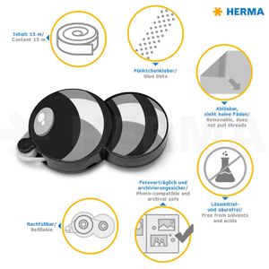 Produktbild für Kleberoller Herma Klebebiene 1104, nachfüllbar