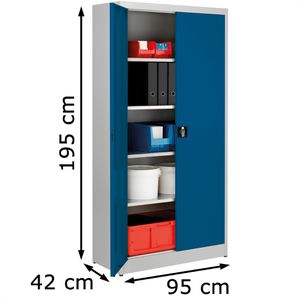 Produktbild für Werkzeugschrank Mauser MKST3/19STG, aus Metall, grau / blau