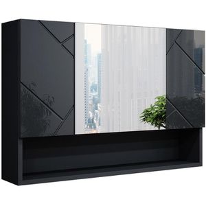 Spiegelschrank Vicco Irma, anthrazit hochglanz