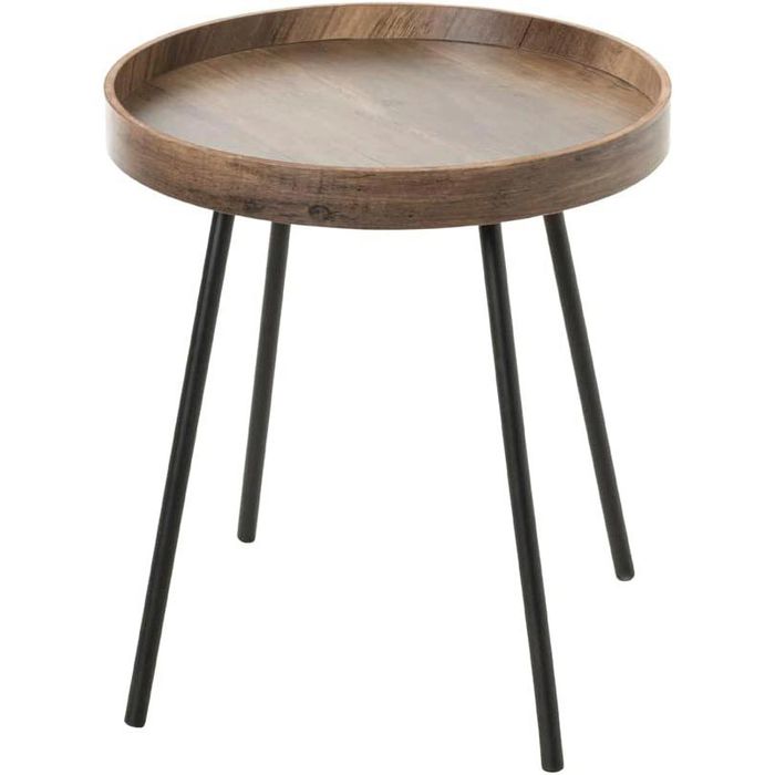 Haku-Möbel Beistelltisch 25885, eiche, aus Holz, 40 x 45cm (ØxH), rund –  Böttcher AG | Ablagetische