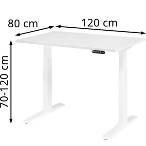 Produktbild für Schreibtisch Hammerbacher XMKA 12, weiß / weiß