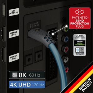 Produktbild für HDMI-Kabel Oehlbach Flex Evolution, HDMI 2.1, vergoldet