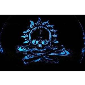 Produktbild für Fußball Best-Sporting Blue Scull, Glow in the Dark