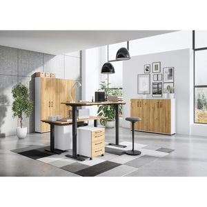Produktbild für Schreibtisch Germania Profi 3.0, 8022-593, eiche / schwarz