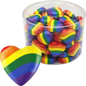 Storz Minischokolade Schokoladenherzen Pride, 50 Stück, 450 g