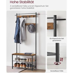 Produktbild für Garderobenständer Vasagle HSR41, schwarz