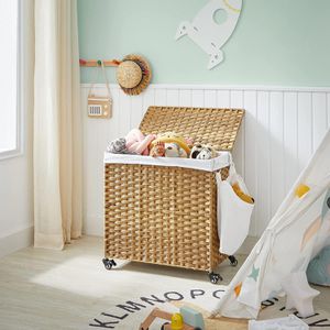 Produktbild für Wäschekorb Songmics LCB363N01, natur, 3 Fächer