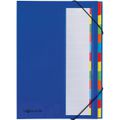 Ordnungsmappe Pagna 44133-02 Deskorganizer Premium A4, aus Karton, blau, dehnbarer Rücken, 12 Fächer