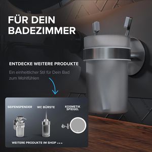 Produktbild für Zahnputzbecher ovimar Keldsnor, aus satiniertem Glas