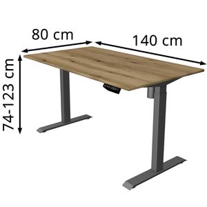 Produktbild für Schreibtisch Kerkmann Move 1, eiche / anthrazit