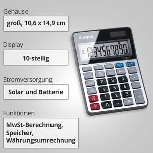 Produktbild für Taschenrechner Canon LS-102 TC, MwSt-Berechnung