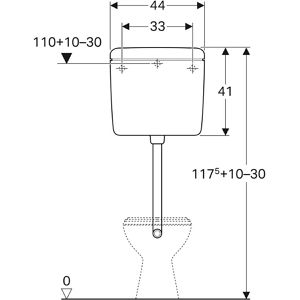 Produktbild für Spülkasten Geberit AP127 127.005.11.1, 6 - 9 Liter
