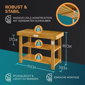Produktbild für Schuhbank CASARIA 106544, braun, aus Holz