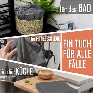 Produktbild für Waschlappen NatureMark Seiflappen, anthrazit, 30 x 30 cm