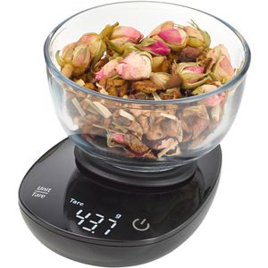 Produktbild für Küchenwaage Caso FinoCompact, Schüssel &amp; Tara-Funktion, 0,1 g