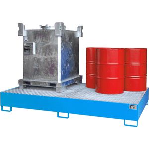 Produktbild für Auffangwanne BAUER AW 1000-10F, blau, aus Stahl