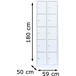 Produktbild für Schließfachschrank ClassiX X-520527, weiß