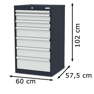 Produktbild für Schubladenschrank Simplaflex CL6H101231, Metall