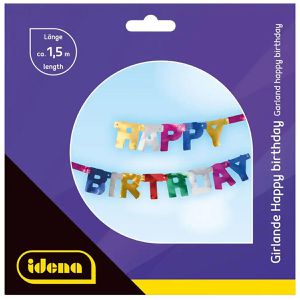 Produktbild für Girlande Idena 30322 Happy Birthday 1,55m