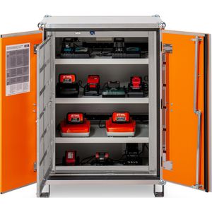 Produktbild für Akku-Ladeschrank CEMO Basic 8/10, mit 18 Steckdosen