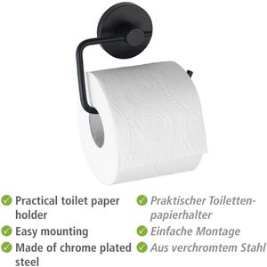 Produktbild für Toilettenpapierhalter Wenko Milazzo, schwarz