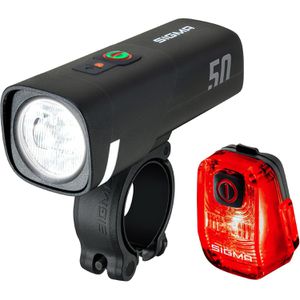 Fahrradlicht Sigma Aura 50 + HIro 10 Set
