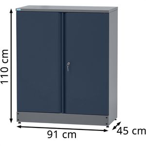 Produktbild für Werkzeugschrank Küpper 70693, aus Metall, grau / blau