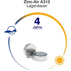 Produktbild für Hörgerätebatterie Camelion ZincAir A312