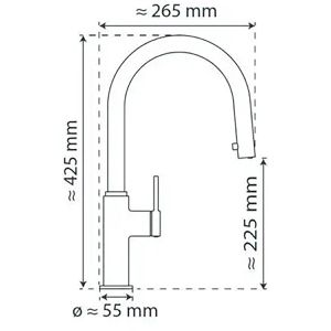 Produktbild für Küchenarmatur Schütte Blackpool 79516, chrom