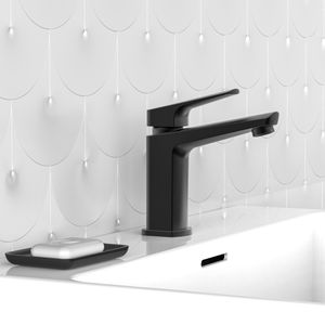 Produktbild für Waschtischarmatur Schütte Raven, schwarz matt