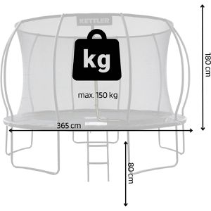 Produktbild für Trampolin KETTLER Jump 365, outdoor