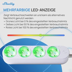 Produktbild für Steckdosenleiste Shelly Power Strip Gen4, mit 1,5m Kabel