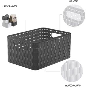 Produktbild für Aufbewahrungskorb Rotho Country A5+, 11L
