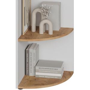 Produktbild für Bücherregal Vicco Ecki, weiß / eiche