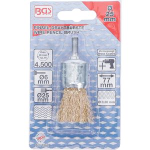 Produktbild für Drahtbürste BGS-technic 8364, gewellt Pinselbürste