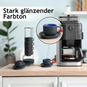 Produktbild für Espressotassen Miamio Le Papillon, schwarz/farbig