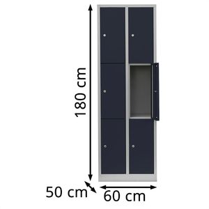 Produktbild für Schließfachschrank Lüllmann 520328, anthrazit