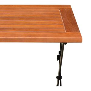 Produktbild für Beistelltisch Garden-Pleasure WIEN, braun, Massivholz / Metall