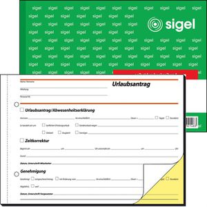 Urlaubsantrag Sigel SD045, A5 quer